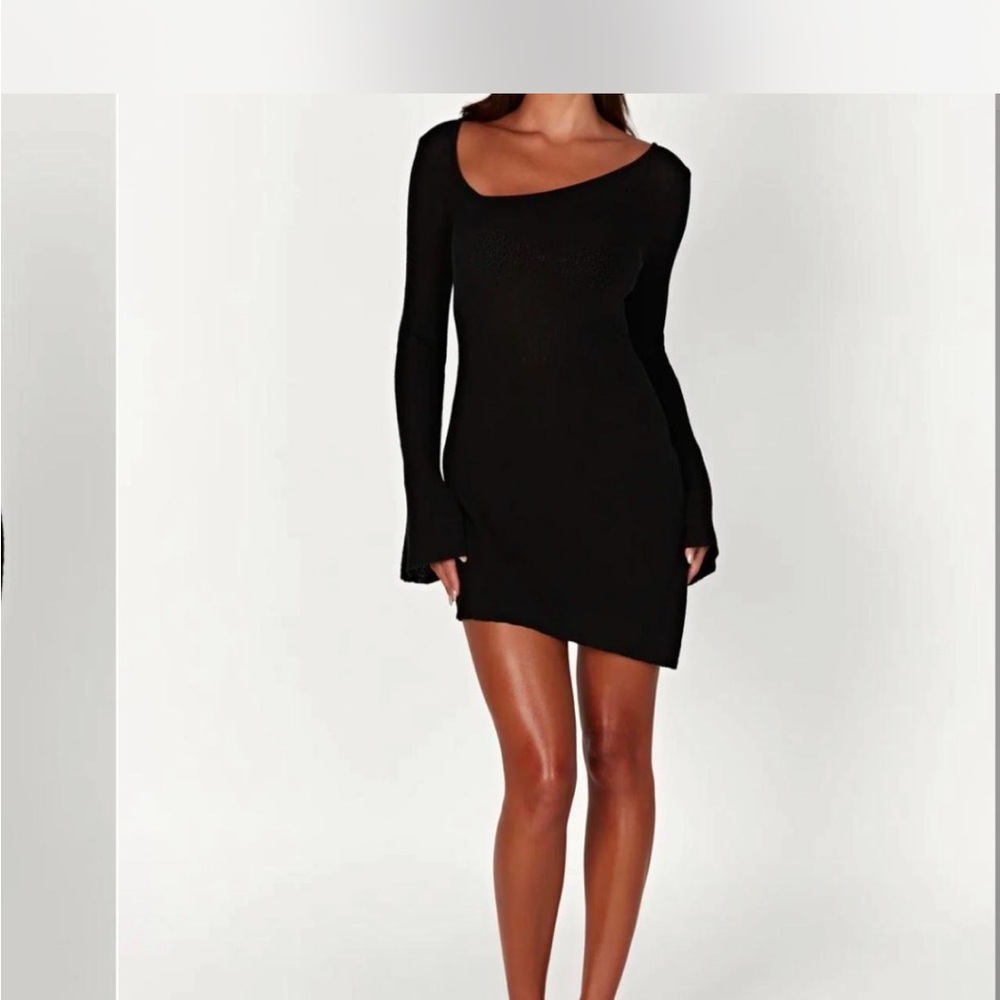 Elegant Black Long Sleeve Dress